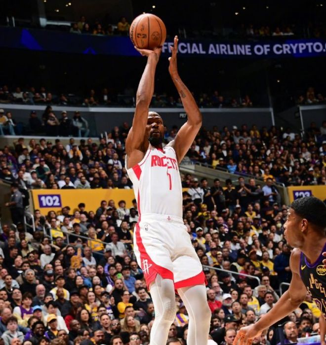 杜兰特复出难挽颓势 火箭客场惨败湖人系列赛